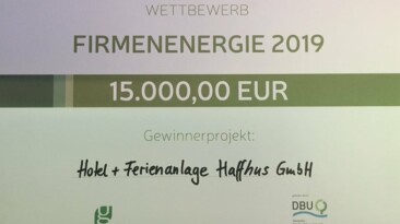 15.000 Euro für das Energiekonzept der Zukunft – Haffhus gewinnt Wettbewerb Firmenenergie!