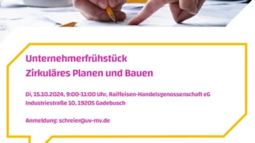 Unternehmer-Frühstück „Zirkuläres Planen und Bauen“